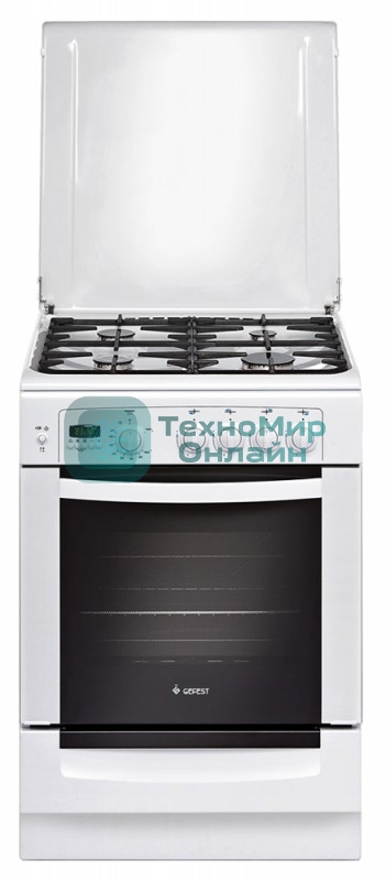 Плита газовая Gefest ПГ 6100-04 белый, конфорок 4 шт, духовка 52 л, 60 см x 85 см x 60 см