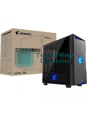 Компьютерный корпус GIGABYTE AORUS C300 GLASS MidiTower без Б/П ATX MicroATX MiniITX Цвет черный Gb-AC300G