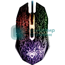 Мышь проводная Qumo BlackOut M03 черный, 3200 dpi, USB, кнопки - 6