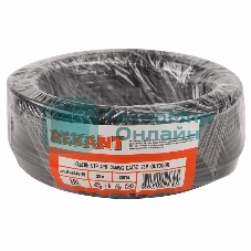 Кабель UTP Rexant 4PR 24AWG, CU (медь), cat.5e, 100 МГц, PE, черный, OUTDOOR, бухта 25 м