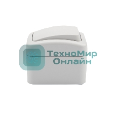 Выключатель одноклавишный Kranz Mini OG открытой установки, IP54 белый