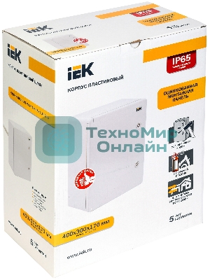 Корпус пластиковый ЩМПп 400х300х170 УХЛ1 IP65 IEK MKP93-N-403017-65