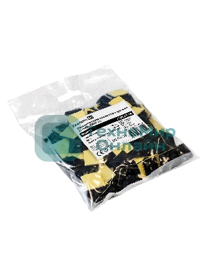 Самоклеющаяся площадка для крепления стяжек ExeGate EX293142RUS STM2020B-100 (20х20 мм, halogen free, -40°C - +85°C, черная, 100 шт)