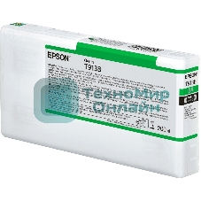 Картридж струйный Epson T913B с зелеными чернилами (200ml) для плоттеров SC-P5000 (C13T913B00)