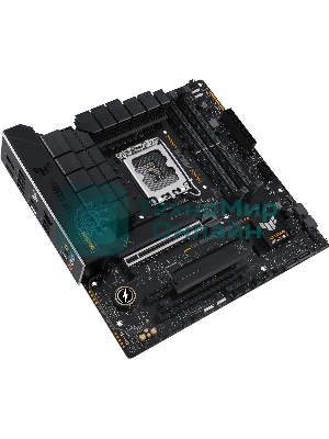 Материнская плата ASUS TUF GAMING B760M-PLUS, LGA 1700, Intel B760, 4xDDR5, 4xSATA, 2xM.2, 1xPCIe 5.0 x16, 1xPCIe 4.0 x4, 1xPCIe x1, 2xUSB-A 3.2 Gen 2, 3xUSB-A 3.2 Gen 1, 2xUSB 2.0, 1xUSB-C 3.2 Gen 2x2, 1x2.5Gb LAN, 5x3.5 мм, 7.1, mATX