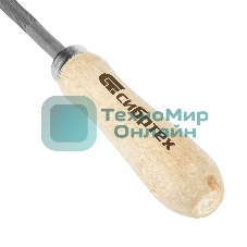 Напильник Сибртех, 200 мм, круглый, деревянная ручка