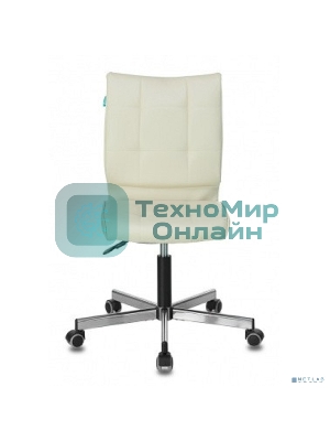 Кресло Бюрократ CH-330M/BEIGE бежевый, экокожа, 120 кг, механизм качания, без подлокотников