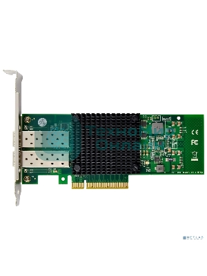 Сетевая карта ORIENT XWT-INT520PE8 2SFP+, PCI-Ex8 v2.0 2xSFP+ 10Gbps Server NIC, Intel 82599ES chipset, 10/1 Гбит/с, 2 планки крепления в комплекте (33298)