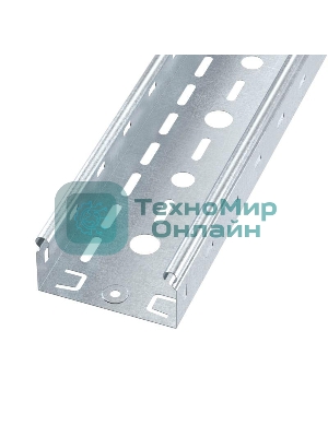 Лоток листовой перфорированный 100х50 L3000 сталь 0.6мм S3 ДКС SPL3510