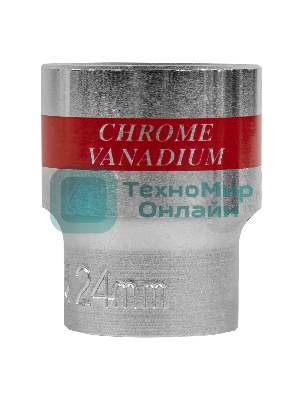 Головка торцевая Matrix, 24 мм, 6-гранная, CrV, под квадрат 1/2