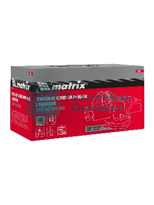 Тиски слесарные Matrix, 100 мм, поворотные, с наковальней