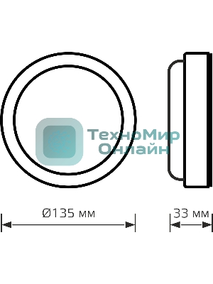 Светильник Gauss ЖКХ 193411208-OAS 8Вт 4000K белый датч.движ.