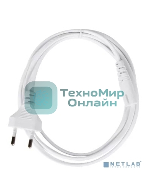 Кабель для аудио-видео техники IEC-320-C7, 2-pin 1,8m, белый, iOpen ACE023-W-1.8M