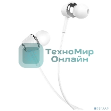 Проводные наушники Hoco M70 белый, внутриканальные, Jack 3.5 мм