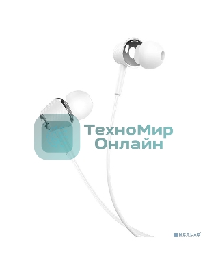 Проводные наушники Hoco M70 белый, внутриканальные, Jack 3.5 мм
