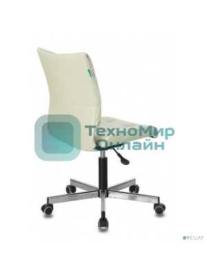 Кресло Бюрократ CH-330M/BEIGE бежевый, экокожа, 120 кг, механизм качания, без подлокотников