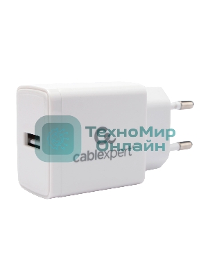 Сетевое зарядное устройство Cablexpert MP3A-PC-56, 5Вт, 1А, 1хUSB, белый, пакет