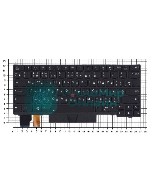 Клавиатура для ноутбука Lenovo ThinkPad X13 Yoga Gen 1 черная с подсветкой