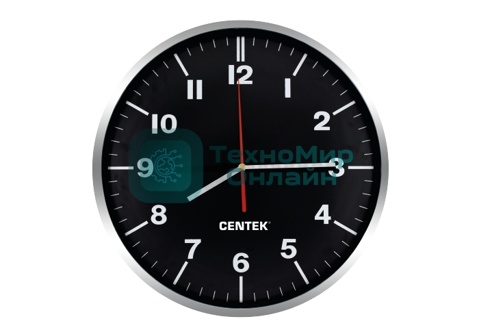 Часы настенные Centek СТ-7100 черный