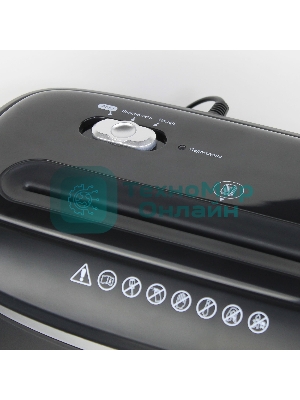 Шредер ГЕЛЕОС УД14-5, (DIN P-5), фрагмент 1,9х12мм, 5-6 лист (70г/м2), скобы, 14 литров