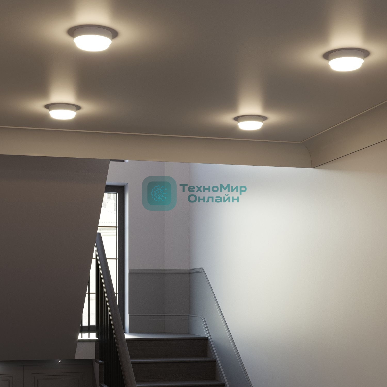 Светильник Gauss ЖКХ 193411208-OAS 8Вт 4000K белый датч.движ.