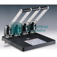 Дырокол Kw-Trio Heavy Duty 954, до 150 листов, металл/пластик черный, отверстий: 4, с линейкой