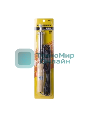 Паяльник ПД PROconnect, 220 В/100 Вт, деревянная ручка, блистер