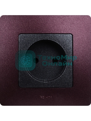 Розетка 2К на винтах, защ. шт., антрацит ETIKA