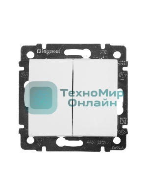 Выключатель Valena двойной выключатель/белый