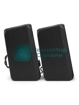 Акустическая система 2.0 ExeGate EX289686RUS Accord 220 (питание USB, 2х3Вт (6Вт RMS), 60-20000Гц, черный, RGb подсветка)