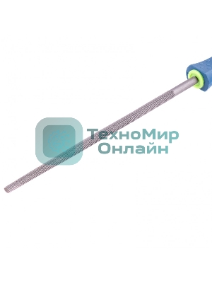 Напильник Сибртех, 200 мм круглый, двухкомпонентная рукоятка, №2