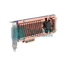 Плата расширения QNAP QM2-2P-344A 2 x M.2 22110 or 2280 PCIe (Gen3 x4) NVMe SSD slots, Low-profile flat and Full-height brackets included.