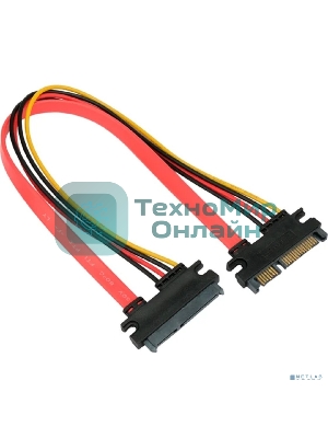 Кабель-удлинитель SATA Cablexpert CC-SATAMF-715-30CM, Sata 7+15pin, 30 см, пакет