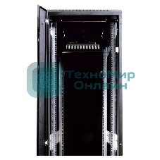 Шкаф телекоммуникационный напольный 42U (600x600) дверь стекло, черный (ШТК-М-42.6.6-1ААА-9005) (3 коробки)