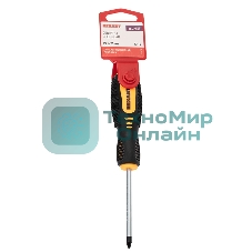 Отвертка крестовая Rexant PZ 1х75 мм, двухкомпонентная рукоятка