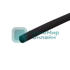 Трубка термоусаживаемая Rexant 3.0/1.5мм черный ролик 2.44м