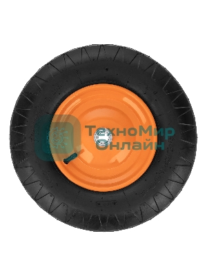 Колесо пневматическое Palisad 4.80/4.00-8 D390мм, подш. внут. диам. 20 мм, длина оси 80 мм