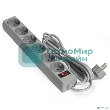 Сетевой фильтр ExeGate EX119394RUS SP-6-5G (6 розеток, 5 м, евровилка, серый)