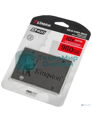 Накопитель SSD Kingston A400, 960Gb, SATA III, 2.5