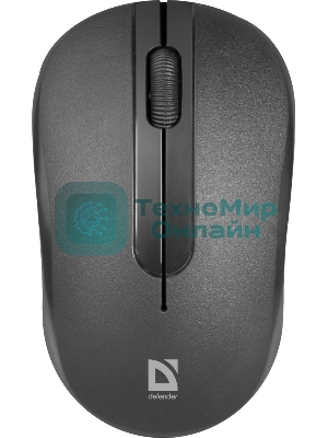 Мышь беспроводная Defender Datum MM-285 черный, 1600 dpi, радиоканал, USB, кнопки - 3