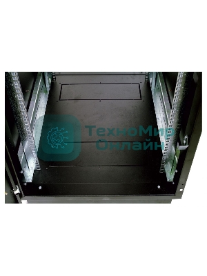 Шкаф телекоммуникационный напольный 42U (600x600) дверь стекло, черный (ШТК-М-42.6.6-1ААА-9005) (3 коробки)