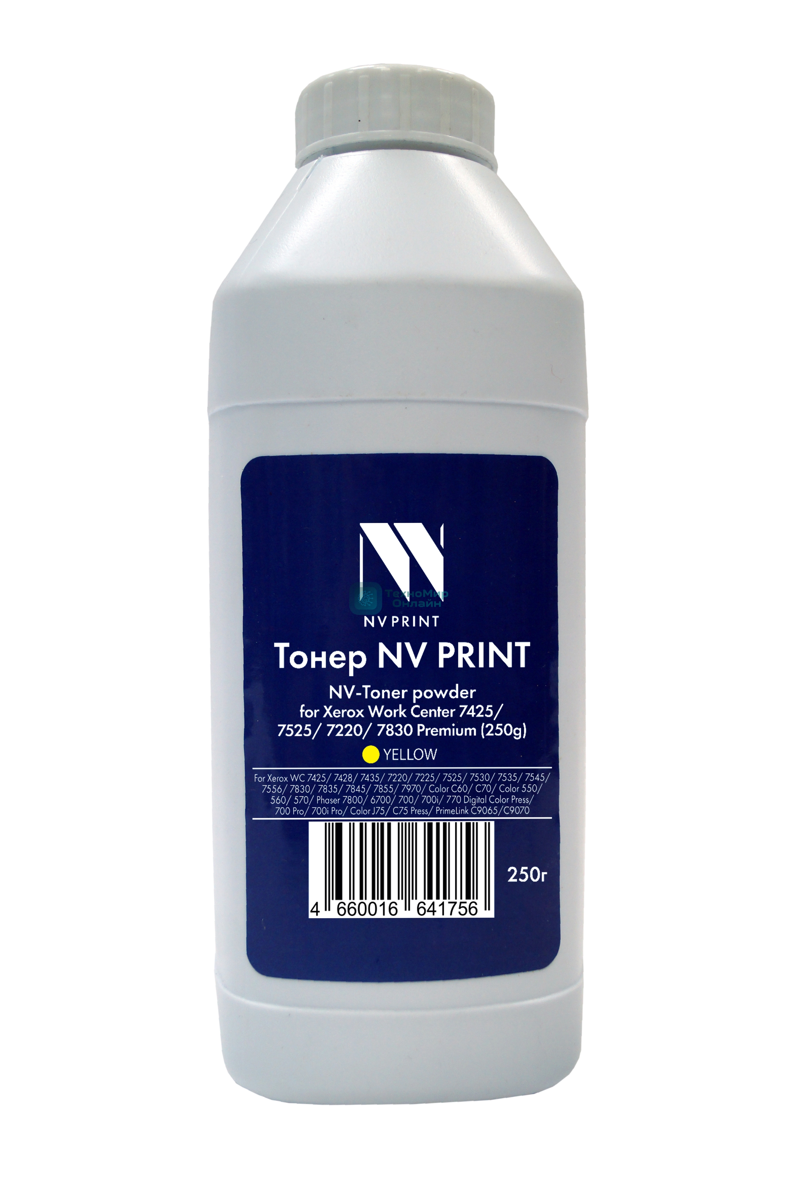 Тонер + девелопер NVPrint для Xerox WorkCenter 7425, 7525, 7220, 7830 Premium (250г) Yellow. WC 7425, 7428, 7435; WC 7220, 7225; WC 7525, 7530, 7535, 7545, 7556, 7830, 7835, 7845, 7855, 7970; Color C60, С70; Color 550, 560, 570; Phaser 7800; Phaser 6700; 700, 700i, 770 Digital Color Press; 700 Pro, 700i Pro; Color J75, C75 Press, PrimeLink C9065/C9070
