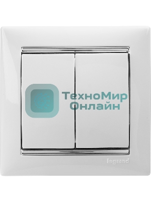 Выключатель Valena двойной выключатель/белый