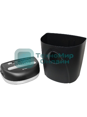 Шредер ГЕЛЕОС Уничтожитель документов УП23-4 DIN P-4 (4 ур-нь секр.), фрагмент 3,9х35мм, 14-16 лист (70г/м2), CD/пл.карты/скрепки/скобы, 23 л.