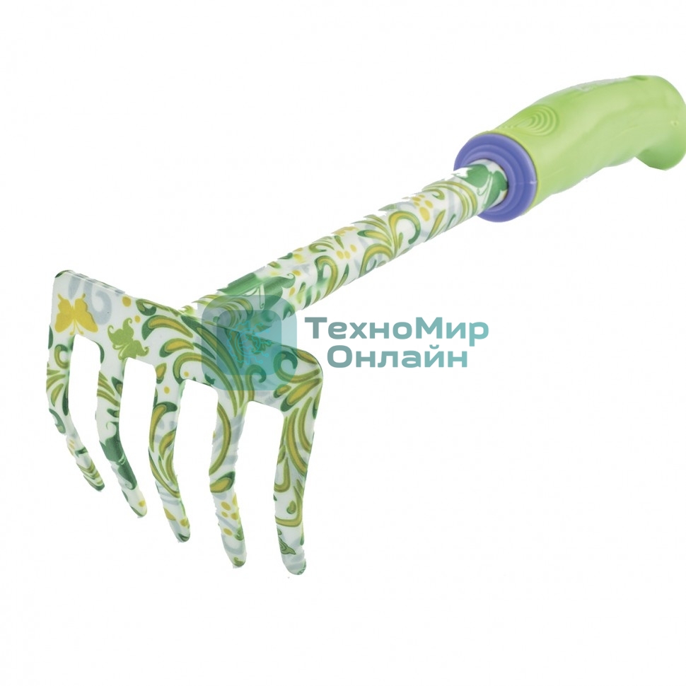 Грабли 5-зубые Palisad, 85х310 мм, стальные, пластиковая рукоятка