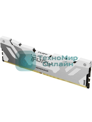 Оперативная память Kingston Fury Beast, DDR5, 16Gb (1x16Gb), 7200MHz, CL38, DIMM, с радиатором, белый