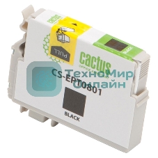 Картридж струйный Cactus CS-EPT0801 (T0801) черный (13 мл) для Epson Stylus PhotoP50/PX650/PX660/PX700/PX700W/PX710/PX710W/PX720/PX720WD/PX800/PX800FW/PX810/PX810FW/PX820/PX820FWD/R265/R285/R360/RX560/RX585/RX685