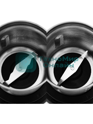 Кофемолка Kitfort КТ-757, 200Вт, система помола: ножи, вместимость: 75гр, нержавеющая сталь/черный