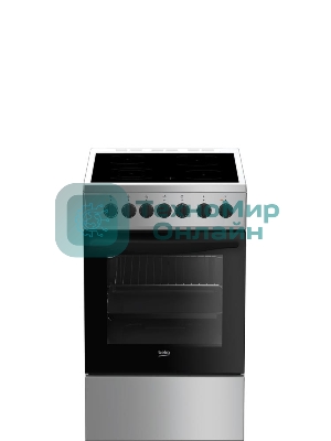 Плита электрическая Beko FFSE57114GS серебристый, конфорок 4 шт, духовка 55 л, 50 см x 85 см x 60 см