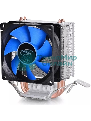 Кулер для процессора DEEPCOOL ICE EDGE MINI FS V2.0 синий, 80 мм, алюминий/медь, 2200 об/мин, 24.7 дБ, 3 pin, 100 Вт, 112 мм
